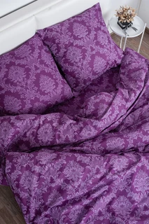 Комплект постельного белья Миланика Сапфир, 2 спальный, поплин-жаккард, наволочки 70х70 см 