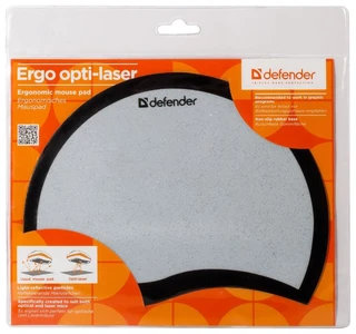 Коврик для мыши Defender Ergo opti-laser Blue/ Black, 215х165х1.2 мм 