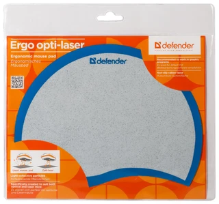 Коврик для мыши Defender Ergo opti-laser Blue/ Black, 215х165х1.2 мм 