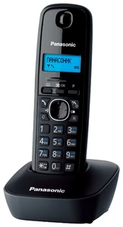 Радиотелефон Panasonic KX-TG1611RUH  Монохромный, АОН, черный/серый 