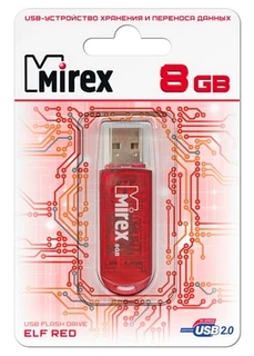 Флеш накопитель Mirex ELF 8GB Red (13600-FMURDE08) 
