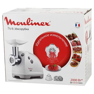 Мясорубка Moulinex ME620 белый/серый 