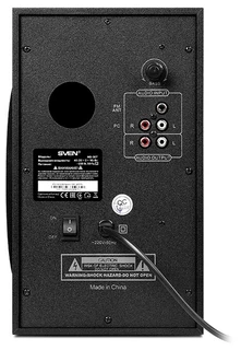 Колонки 2.1 Sven MS-307 черный, 20+2x10 Вт, 40-20000Гц, MDF, USB/SD, Bluetooth, встр.тюнер, ПДУ 