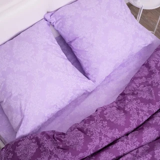Комплект постельного белья Миланика Нефрит, 2 спальный, поплин-жаккард, наволочки 70х70 см 
