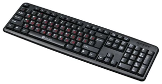Клавиатура проводная Oklick 90M USB, черный, мембранная, 104кн., 1.35м 