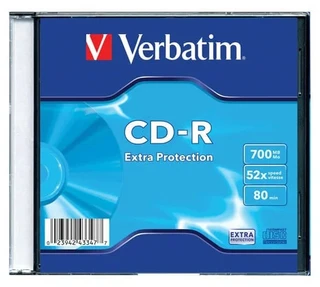 Диск CD-R Verbatim (700Mb, 52x, 1шт) Printable