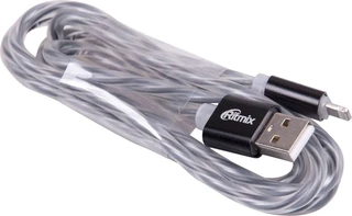 Кабель Ritmix RCC-322 USB 2.0 Am - Apple 8 pin, 1.0 м, Black
