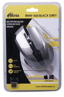 Мышь беспроводная Ritmix RMW-560 Black USB 