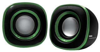 Колонки 2.0 BBK CA-301S черный/зеленый 