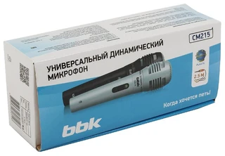 Микрофон BBK CM215, черный/серебро 