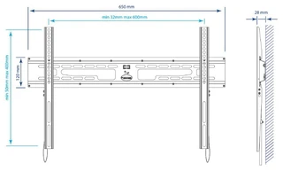 Кронштейн Kromax Flat-1 для ТВ 32-90" 