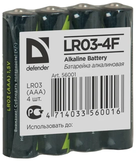 Батарейка AAA Defender LR03-4F