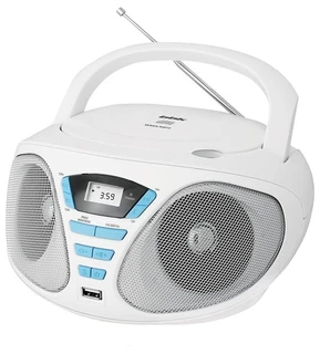 Аудиомагнитола BBK BX180U белый/голубой 