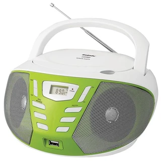 Аудиомагнитола BBK BX193U белый/зеленый 