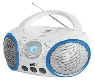 Аудиомагнитола BBK BX150BT белый/голубой 