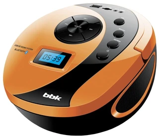 Аудиомагнитола BBK BS10BT черный/оранжевый