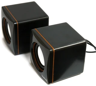 Колонки 2.0 Dialog Colibri AC-04UP, черный/оранжевый 