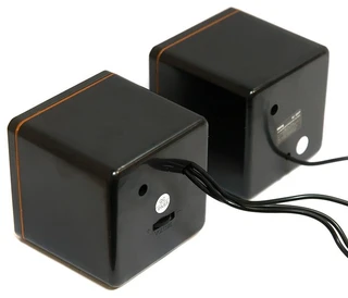 Колонки 2.0 Dialog Colibri AC-04UP, черный/оранжевый 