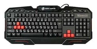 Клавиатура проводная игровая Dialog Gan-Kata KGK-11U USB черный/красный 