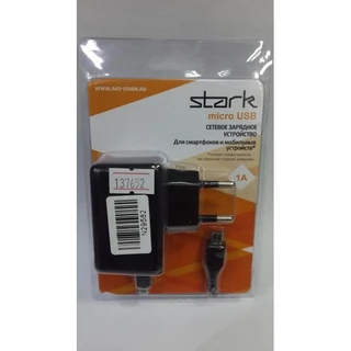 Сетевое зарядное устройство Stark для micro USB 1000mA, черный 