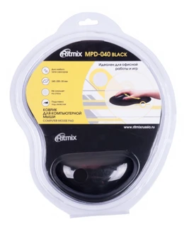Коврик для мыши Ritmix MPD-040, 240x200x30 мм, черный 
