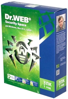 Антивирус Dr.Web Security Space 1 год, 3 ПК (AHW-B-12M-3-A3) Box