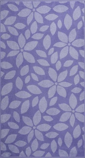 Полотенце махровое 70*130 LILAC COLOR цв.10000/сирен.цветы Дон. Мануфактура 360 гр