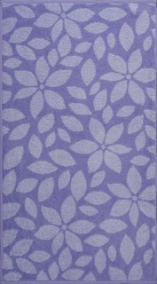 Полотенце махровое 50*90 LILAC COLOR цв.10000/ сирен.цветы Дон. Мануфактура 360 гр