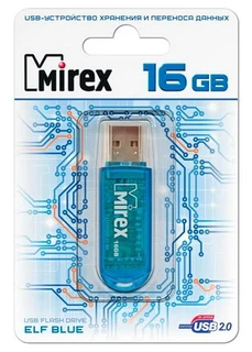 Флеш накопитель Mirex ELF 16GB Blue (13600-FMUBLE16) 