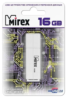 Флеш накопитель Mirex LINE 16GB White (13600-FMULWH16) 