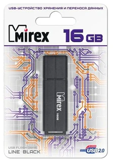 Флеш накопитель Mirex LINE 16GB Black (13600-FMULBK16) 