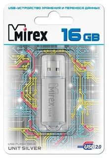 Флеш накопитель Mirex UNIT 16GB Silver (13600-FMUUSI16) 