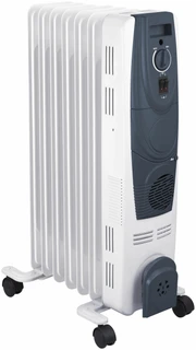 Масляный радиатор Oasis OB-15T1500Вт, на 15кв.м., 7 секций, белый