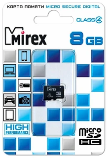 Карта памяти Mirex MicroSDHC 8GB