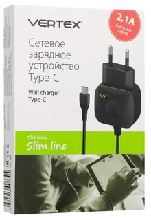 Сетевое зарядное устройство Vertex Slim Line Type-C 