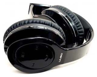 Гарнитура DENN DHB321 накладная, Bluetooth, 20-20000 Гц, 32 Ом, 93 дБ, радиус 10м, черный 