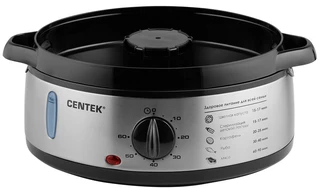 Пароварка CENTEK CT-1457, серебристый/черный 