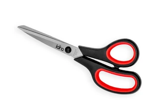 Ножницы LARA Blister Материал: Сталь, Ручки: Прорезиненные, Цвет: Черный, красный