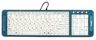 Клавиатура проводная Dialog KK-L04U USB белый/синий 