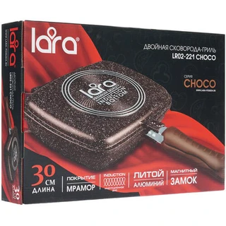 Сковорода-гриль LARA LR02-221 серия Choco, 30x30 см 