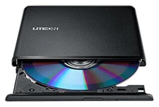 Внешний оптический привод DVD±RW Lite-On ES-1 черный USB slim 