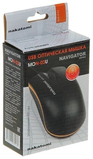 Мышь Nakatomi MON-03U Black USB 