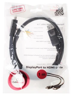 Кабель HDMI-DP Gembird CC-DP-HDMI-1M, 1.0 м 