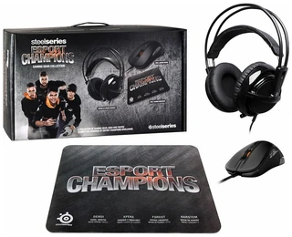 Комплект игровой (гарнитура+ мышь+коврик) SteelSeries eSport Champions Bundle 