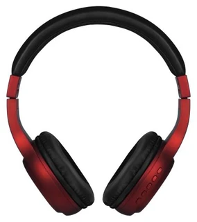 Гарнитура Nobby NBC-BH-42-11 накладная, Bluetooth, MP3-плеер,20-20000 Гц,32 Ом,110 дБ,радиус 10м, красный 