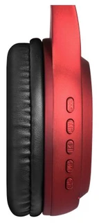 Гарнитура Nobby NBC-BH-42-11 накладная, Bluetooth, MP3-плеер,20-20000 Гц,32 Ом,110 дБ,радиус 10м, красный 