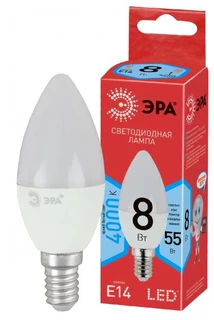 Лампа светодиодная ЭРА LED smd B35-8w-840-E14 ECO