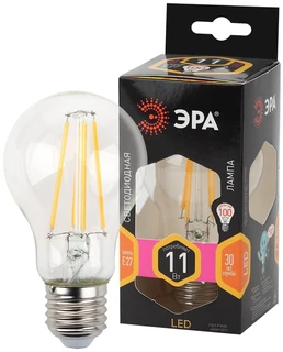 Лампа светодиодная ЭРА F-LED A60-11W-827-E27 11 Вт, E27, A60, 2700 К