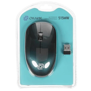 Мышь беспроводная OKLICK 515MW Black-Green USB 