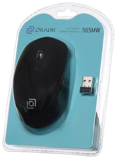 Мышь беспроводная OKLICK 565MW Glossy Black USB 